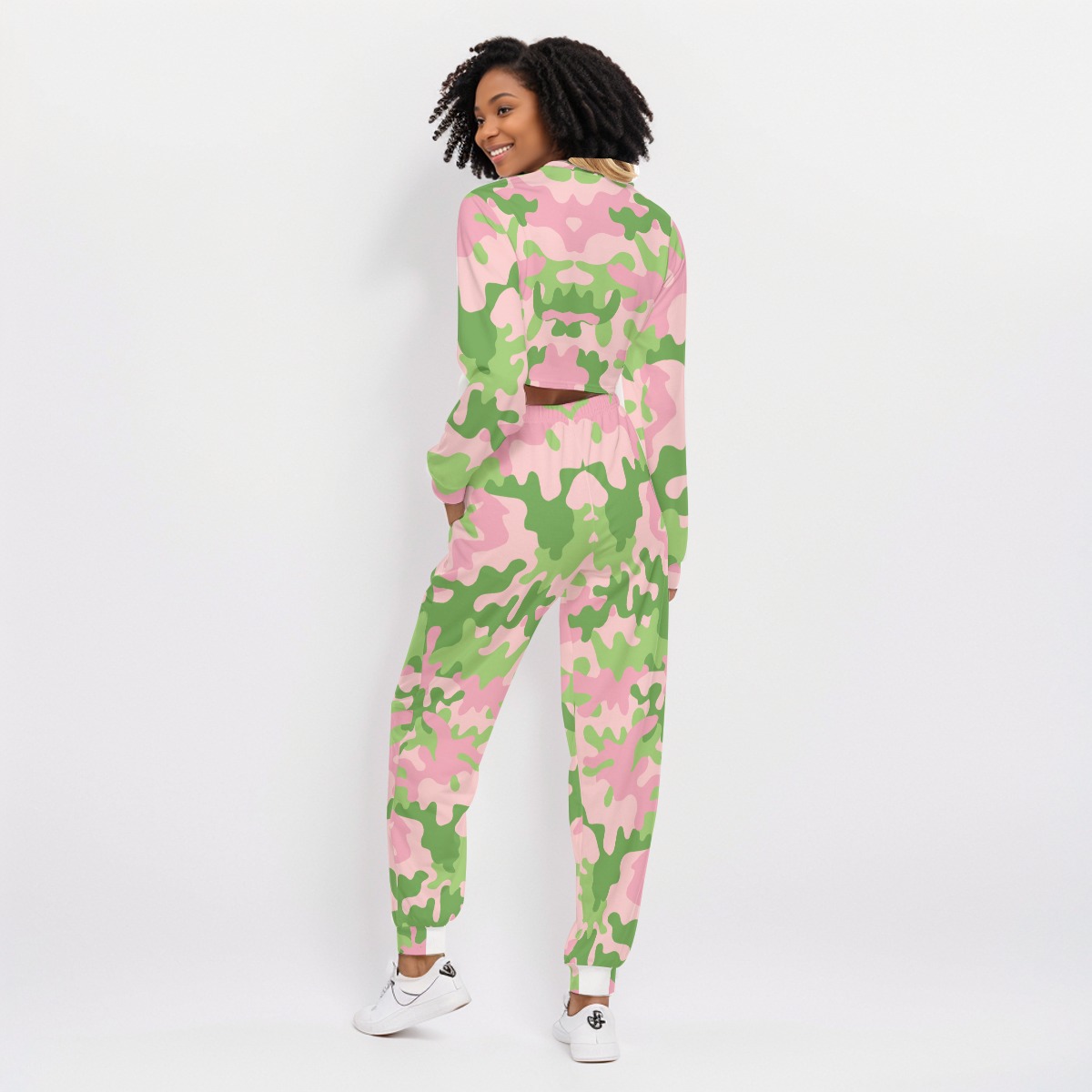 Alpha Kappa Alpha Crop Sweatshirt Suit - Image 4