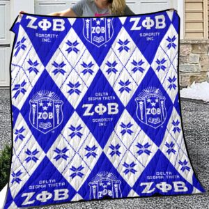 Zeta Phi Beta Lightweight & Breathable Quilt With Edge-wrapping Strips
