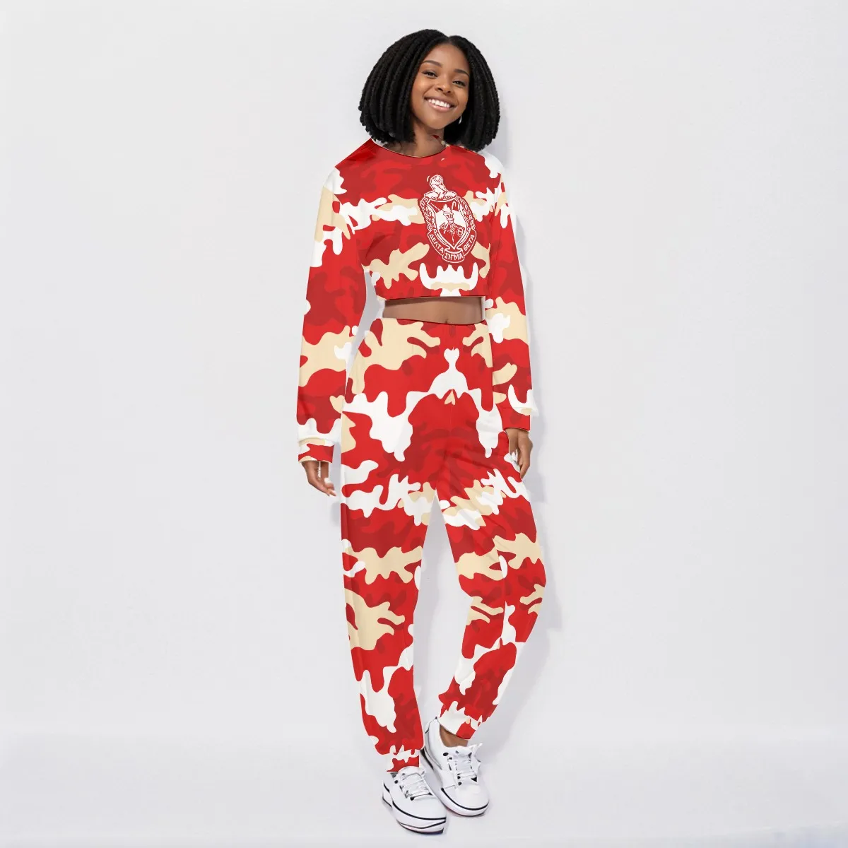 Delta Sigma Theta Crop Sweatshirt Suit - Image 2