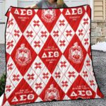 Delta Sigma Theta Lightweight & Breathable Quilt With Edge-wrapping Strips