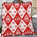 Delta Sigma Theta Lightweight & Breathable Quilt With Edge-wrapping Strips