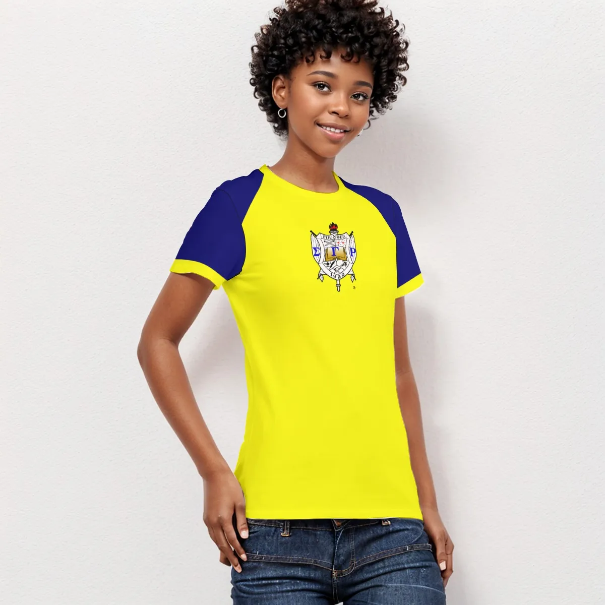 Sigma Gamma Rho Sorority Emblem AOP Tee - Image 2