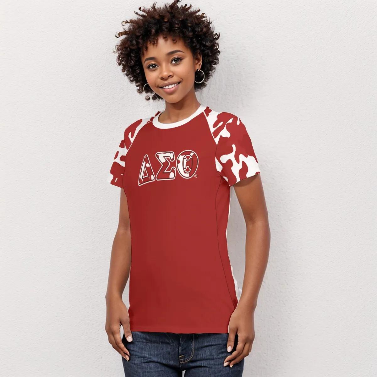 Delta Sigma Theta Camouflage Sleeve Tee - Image 3