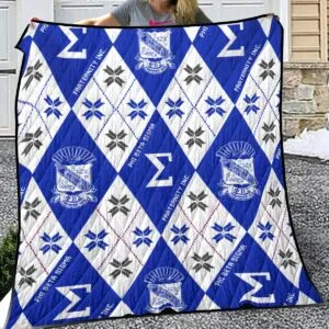 Phi Beta Sigma Lightweight & Breathable Quilt With Edge-wrapping Strips