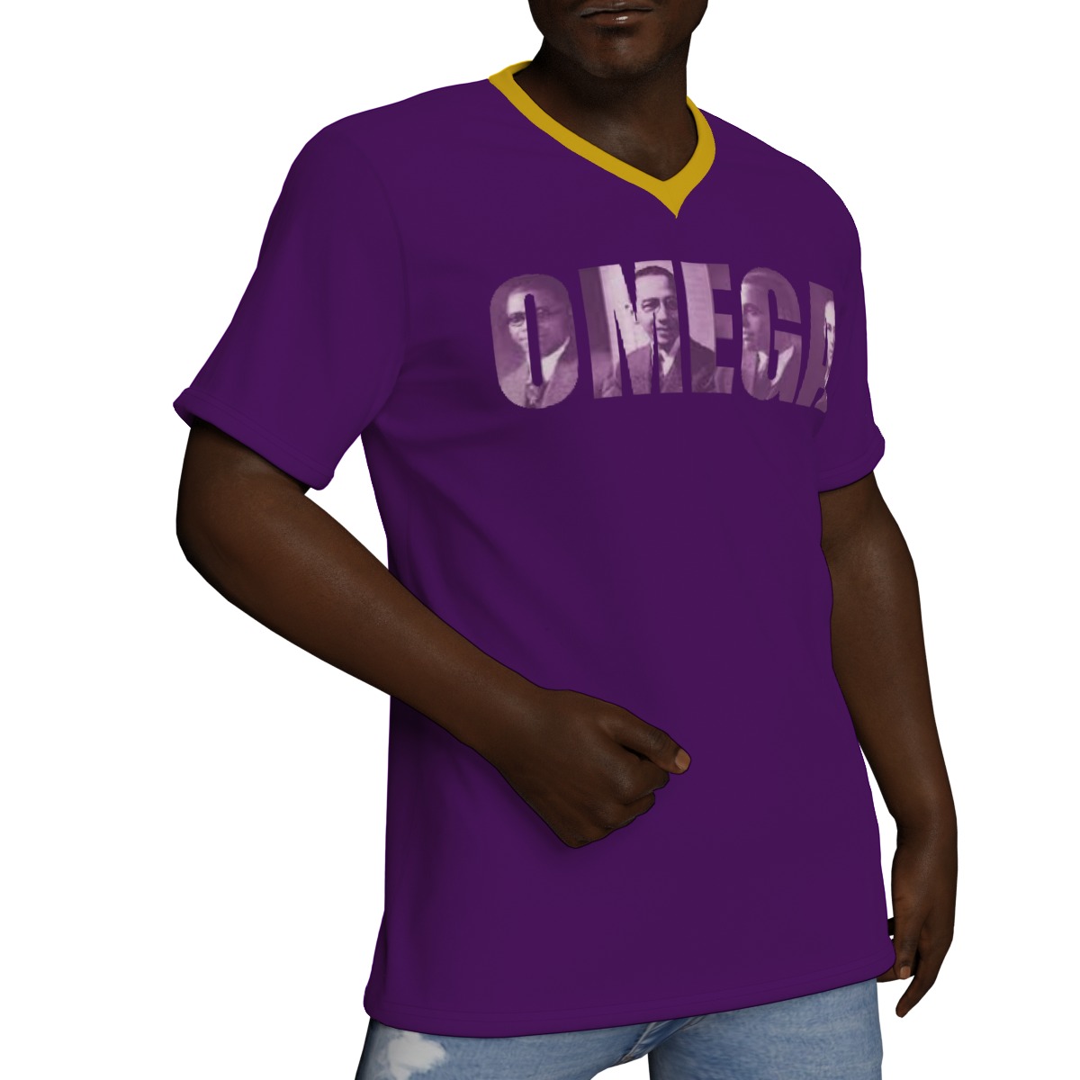 Omega Psi Phi V-Neck T-Shirt - Image 2