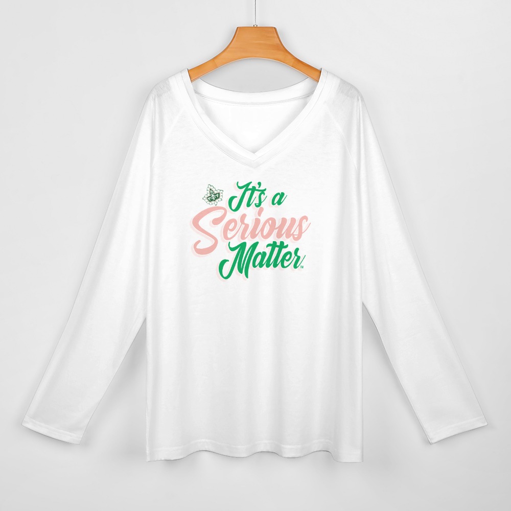 Alpha Kappa Alpha Sorority Inc V-neck Tee - Image 3