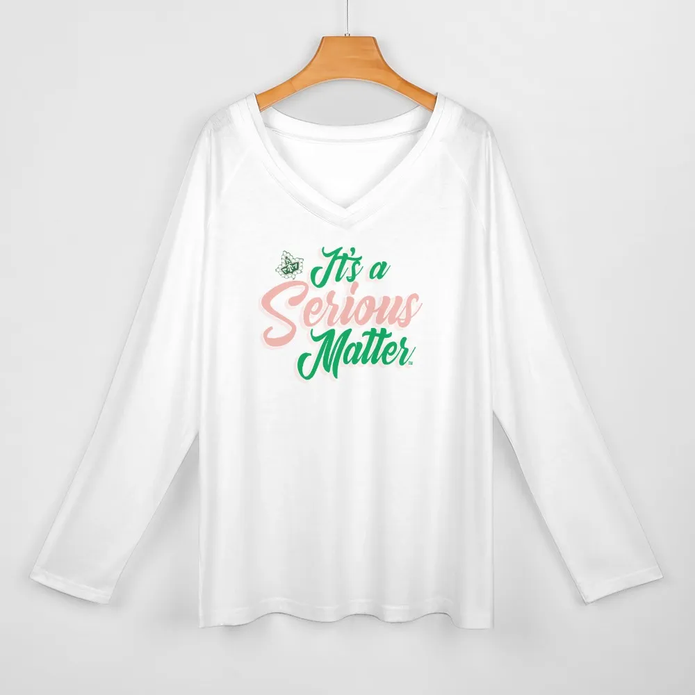 Alpha Kappa Alpha Sorority Inc V-neck Tee - Image 3