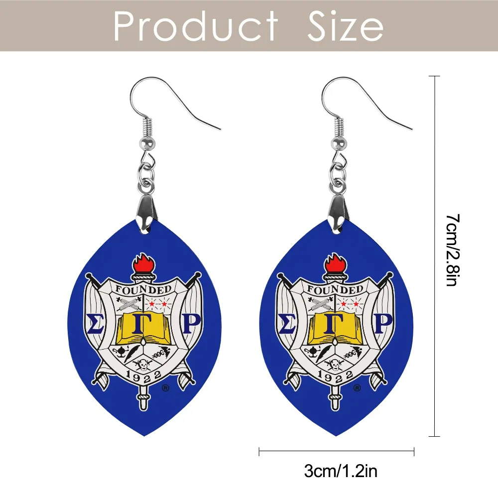 Sigma Gamma Rho Wooden earrings pendant - Image 6