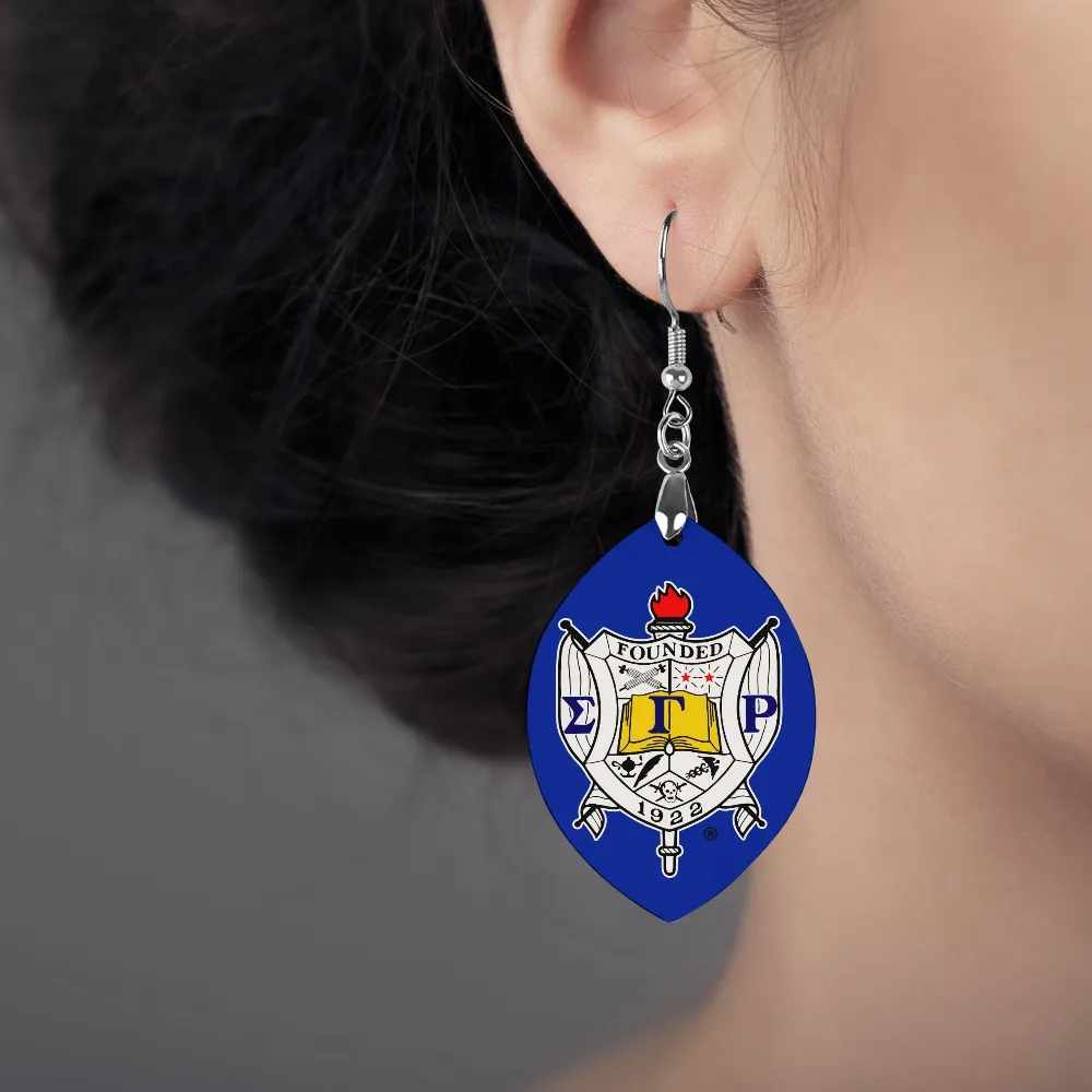 Sigma Gamma Rho Wooden earrings pendant - Image 4