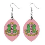 Alpha Kappa Alpha Wooden earrings pendant