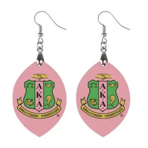 Alpha Kappa Alpha Wooden earrings pendant