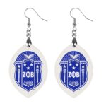 Zeta Phi Beta Wooden earrings pendant