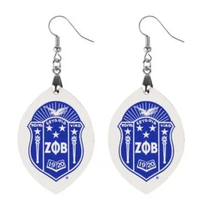 Zeta Phi Beta Wooden earrings pendant