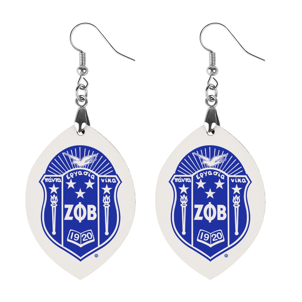 Zeta Phi Beta Wooden earrings pendant