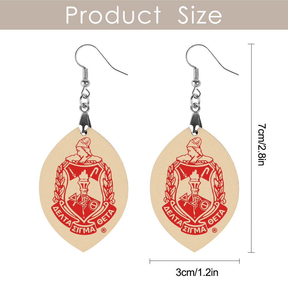 Delta Sigma Theta Wooden earrings pendant - Image 6