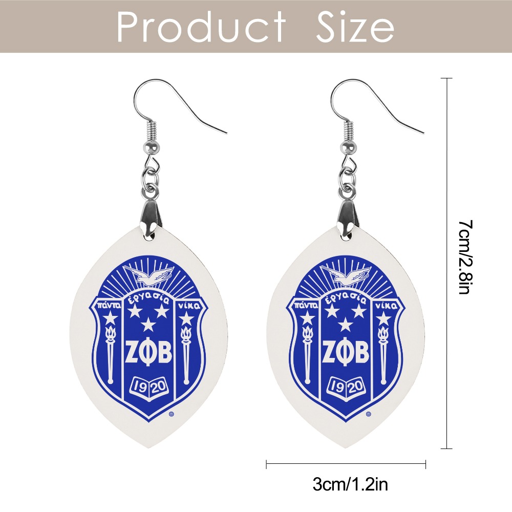 Zeta Phi Beta Wooden earrings pendant - Image 6