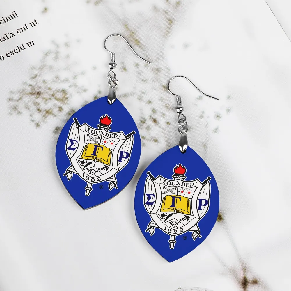 Sigma Gamma Rho Wooden earrings pendant - Image 2