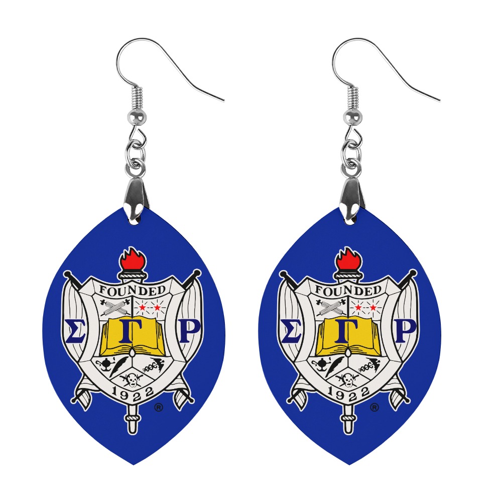Sigma Gamma Rho Wooden earrings pendant
