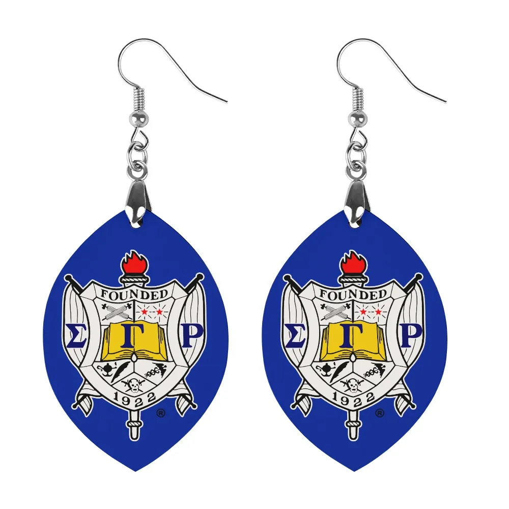Sigma Gamma Rho Wooden earrings pendant