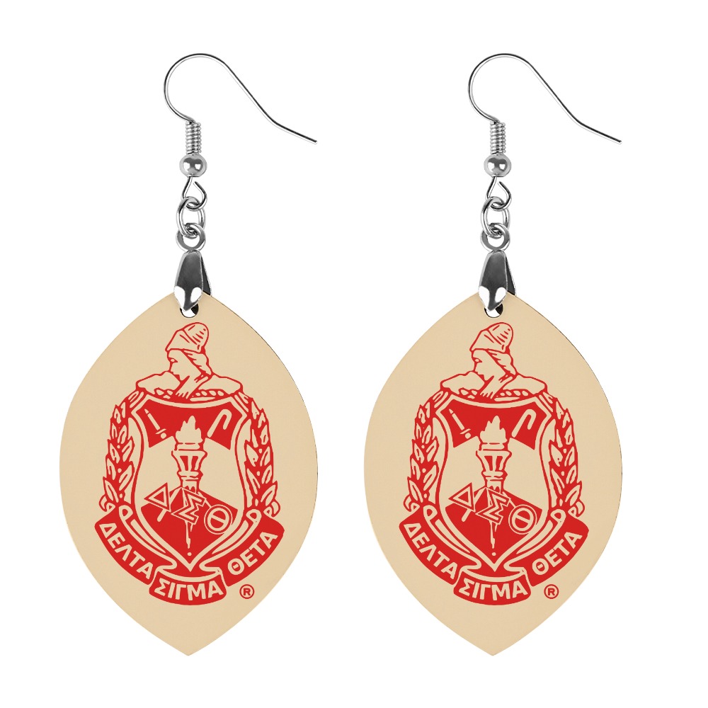 Delta Sigma Theta Wooden earrings pendant