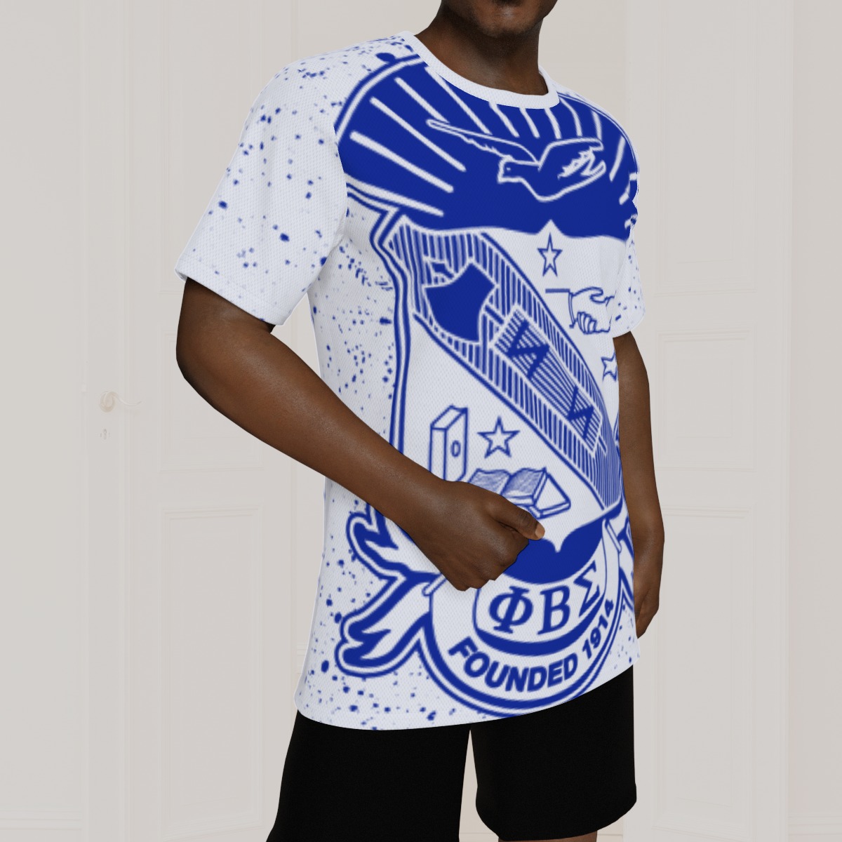 Phi Beta Sigma LARGE CREST AOP Cut & Sew Tee - Image 2