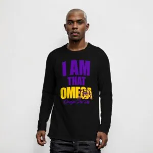 Omega Psi Phi Tagline Canvas Long Sleeve Shirt