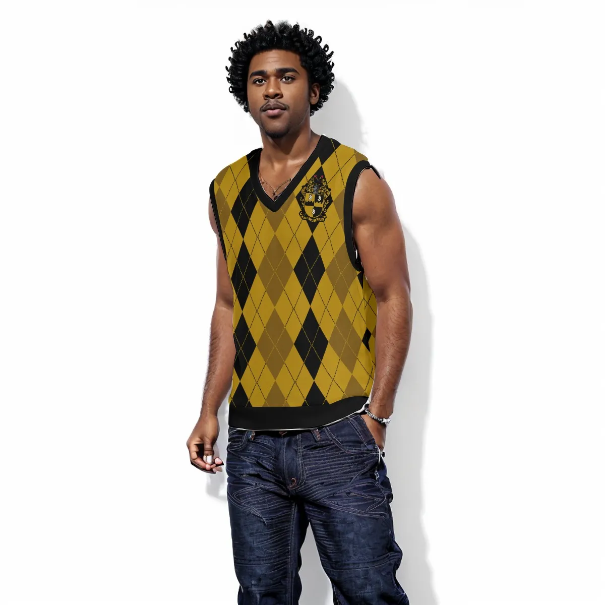 Alpha Phi Alpha V-neck Christmas Vest - Image 3