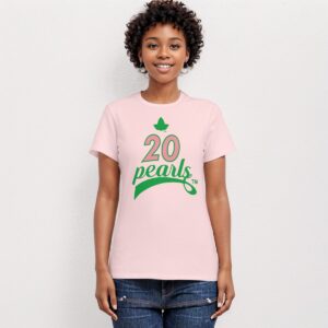Alpha Kappa Alpha 20 Pearls Jersey Tee