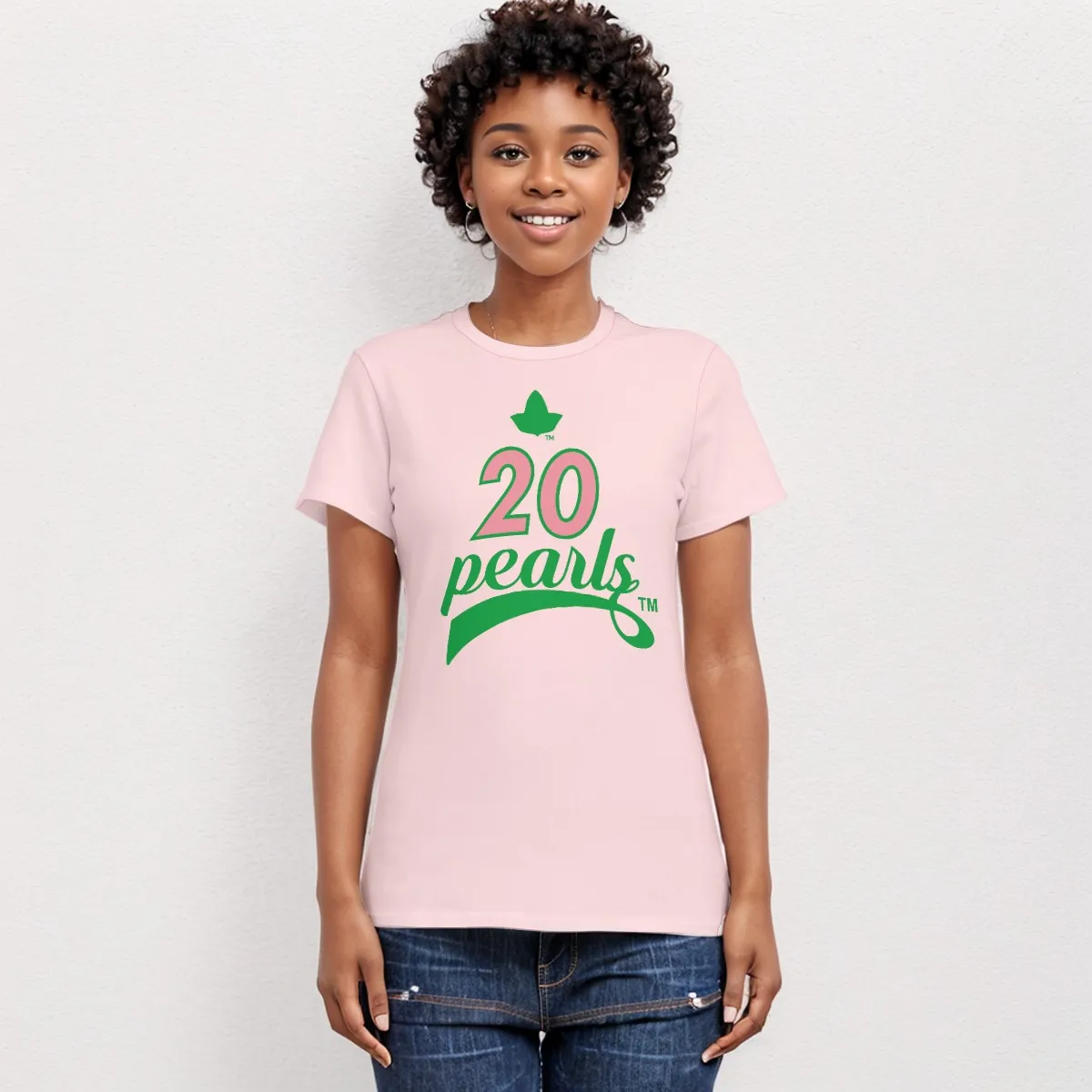 Alpha Kappa Alpha 20 Pearls Jersey Tee