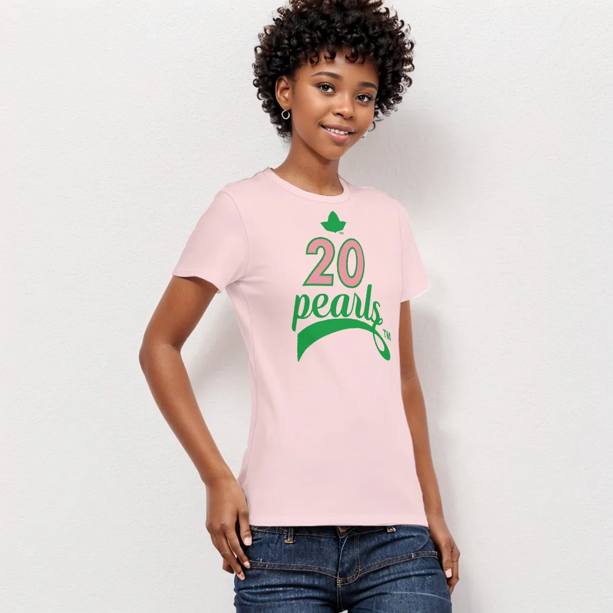 Alpha Kappa Alpha 20 Pearls Jersey Tee - Image 2