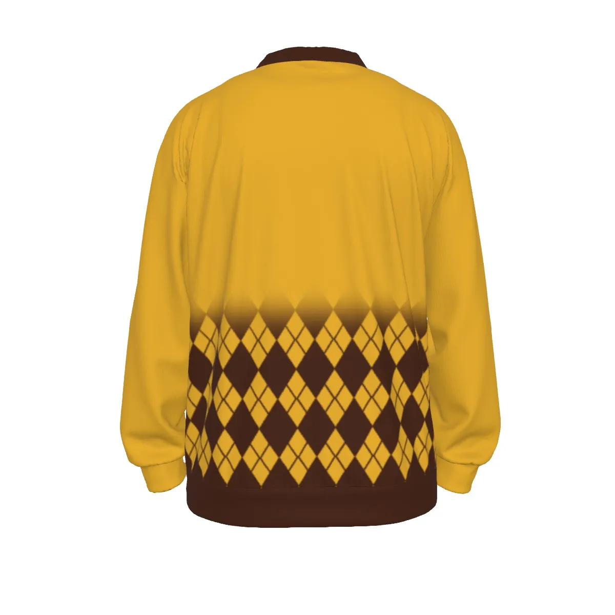 Iota Phi Theta All-Over Print Unisex V-neck Knitted Fleece Cardigan With Button Closure - Image 2