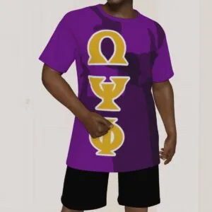Omega Psi Phi AOP Cut & Sew Tee