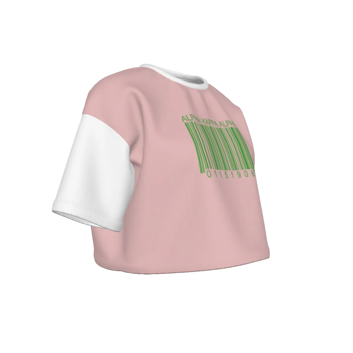 Alpha Kappa Alpha Barcode Founding Cropped T-shirt - Image 3