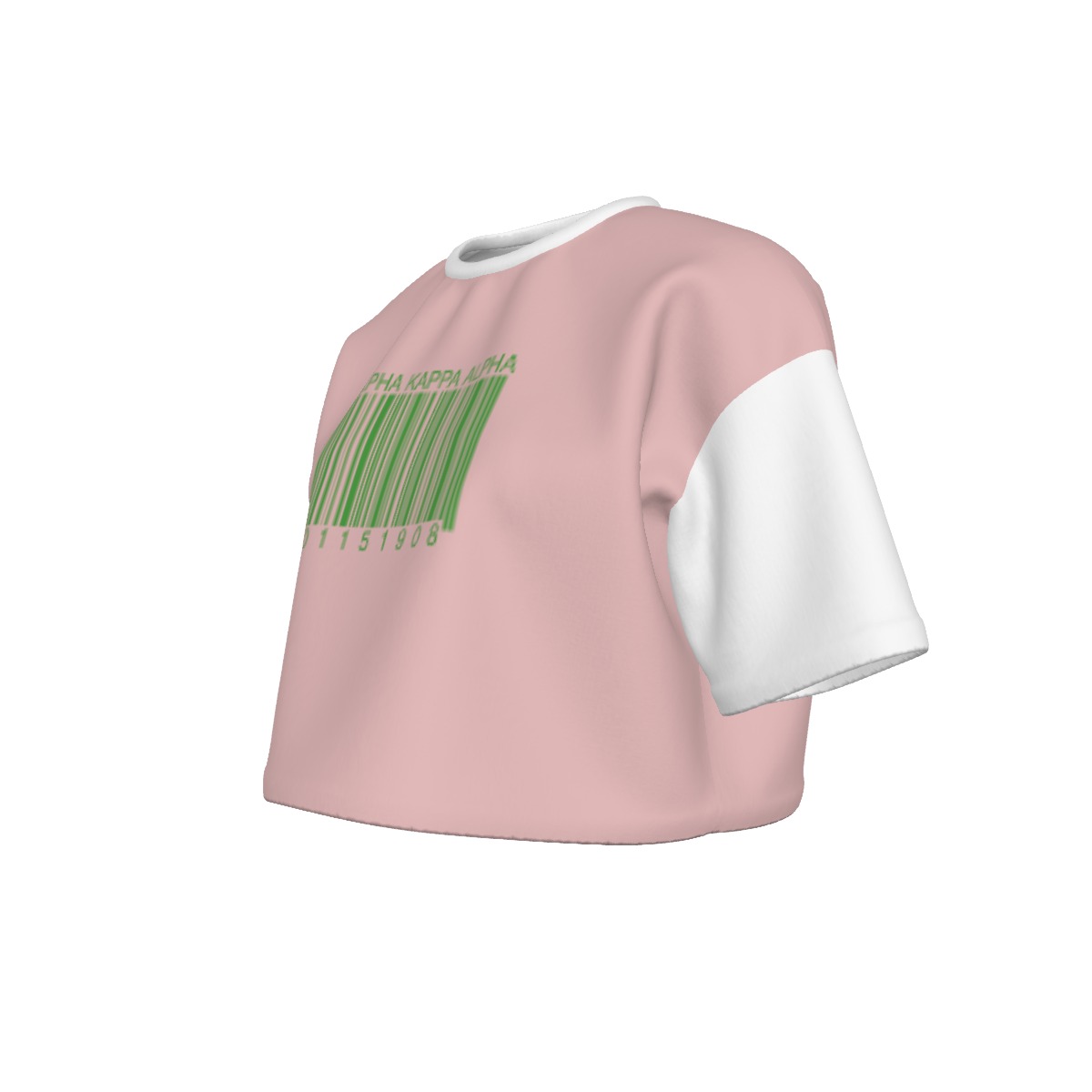 Alpha Kappa Alpha Barcode Founding Cropped T-shirt - Image 4