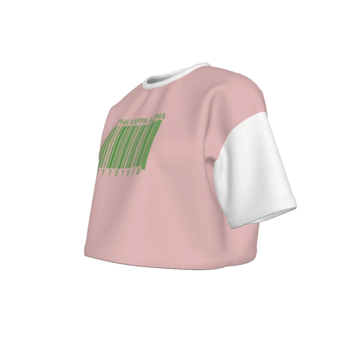 Alpha Kappa Alpha Barcode Founding Cropped T-shirt - Image 4