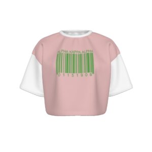 Alpha Kappa Alpha Barcode Founding Cropped T-shirt