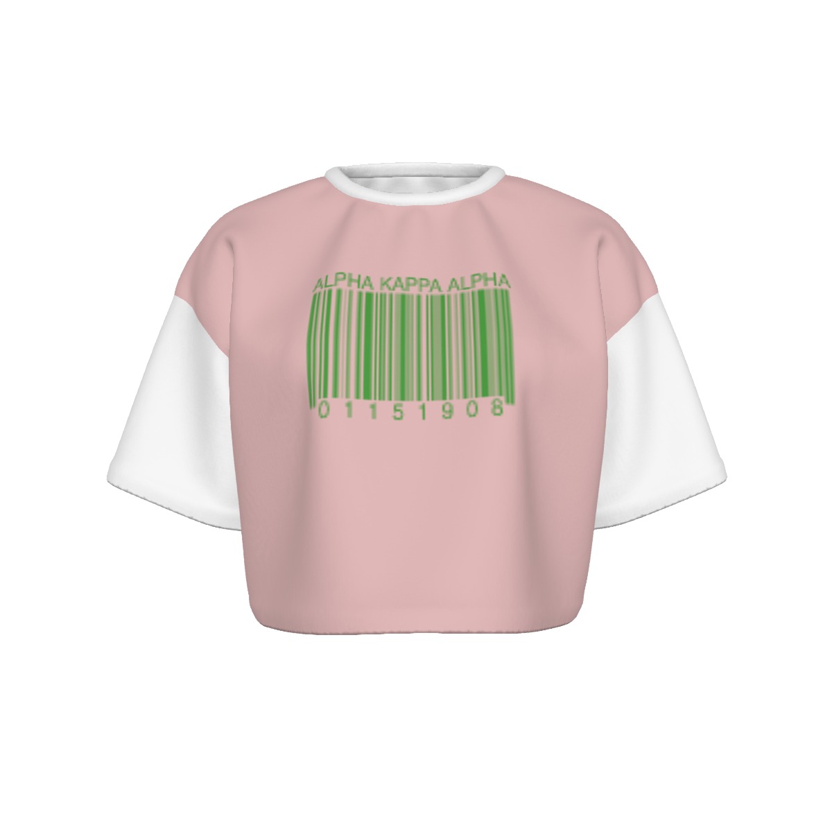 Alpha Kappa Alpha Barcode Founding Cropped T-shirt