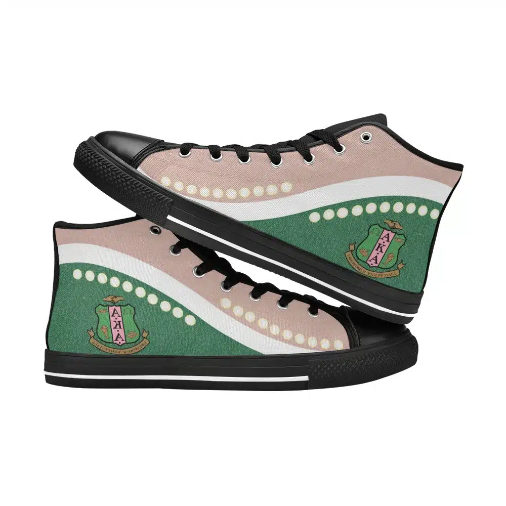 Alpha Kappa Alpha Pearls High-top Sneakers - Image 6