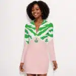 Alpha Kappa Alpha Zip Front Tight Dress