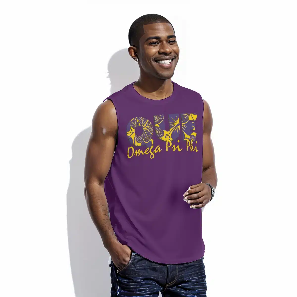 Omega Psi Phi Que O-neck Tank Top - Image 3