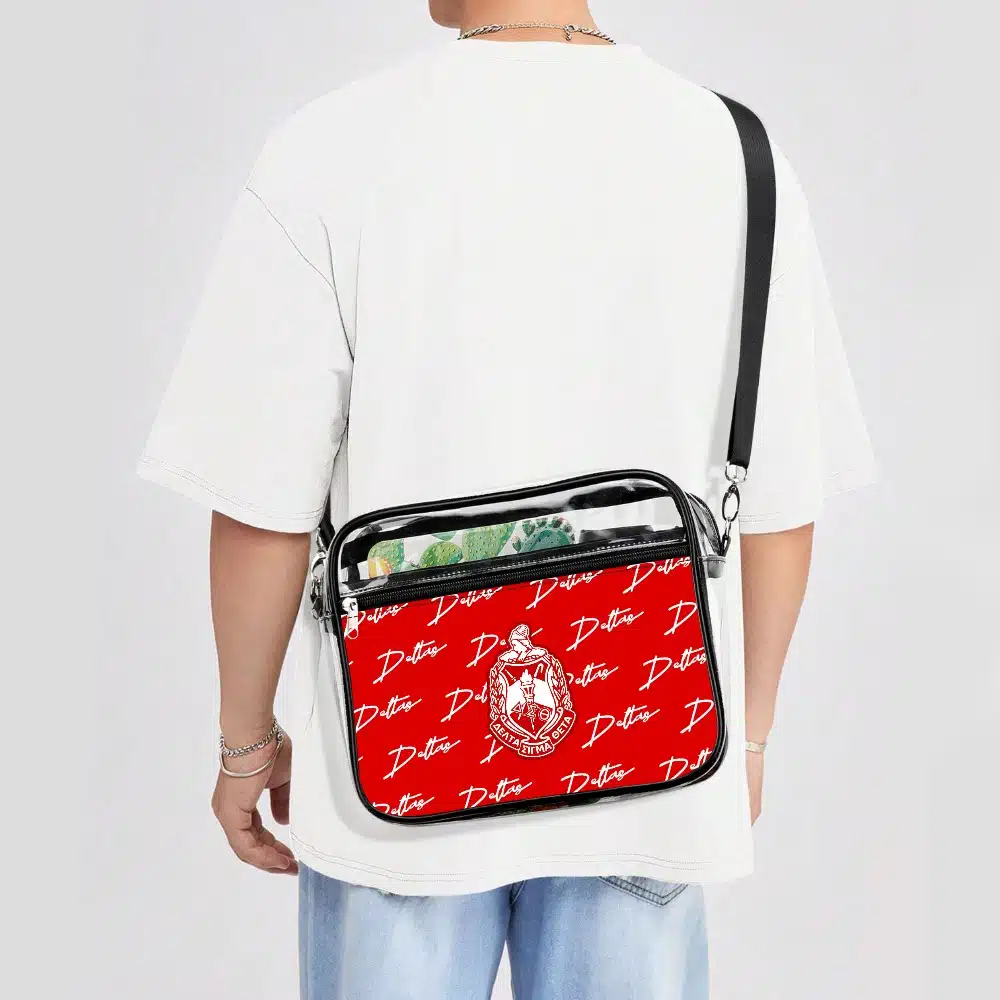 Delta Sigma Theta two piece set transparent Satchel - Image 6