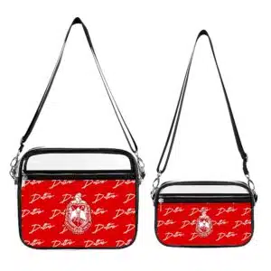 Delta Sigma Theta two piece set transparent Satchel