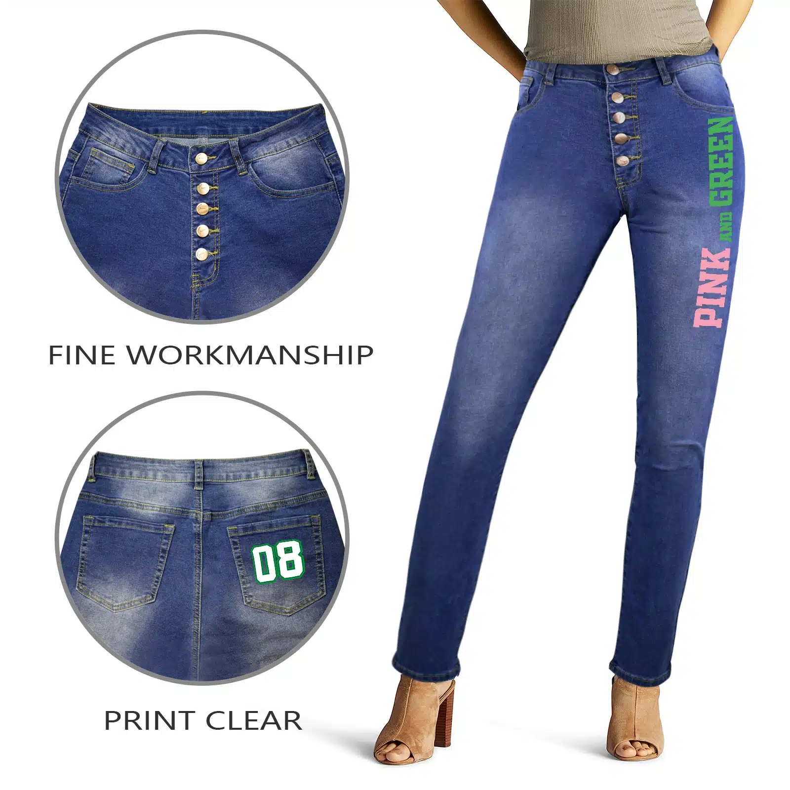 Alpha Kappa Alpha Women's Jeans - Image 5