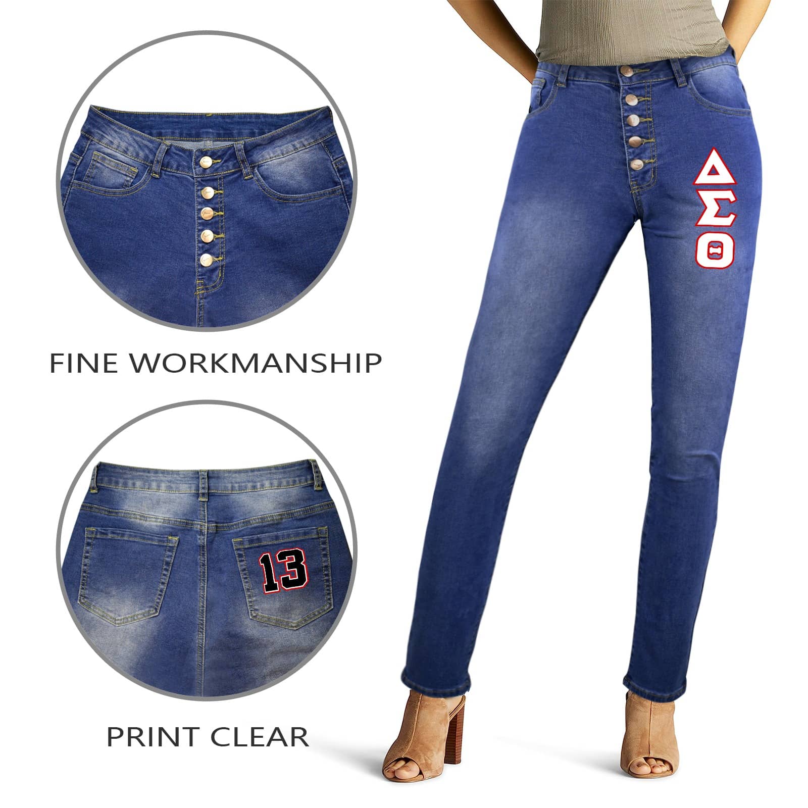 Delta Sigma Theta Women's Jeans - Image 5