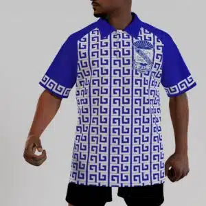 Phi Beta Sigma Short Sleeve Polo Shirt With Button Closure