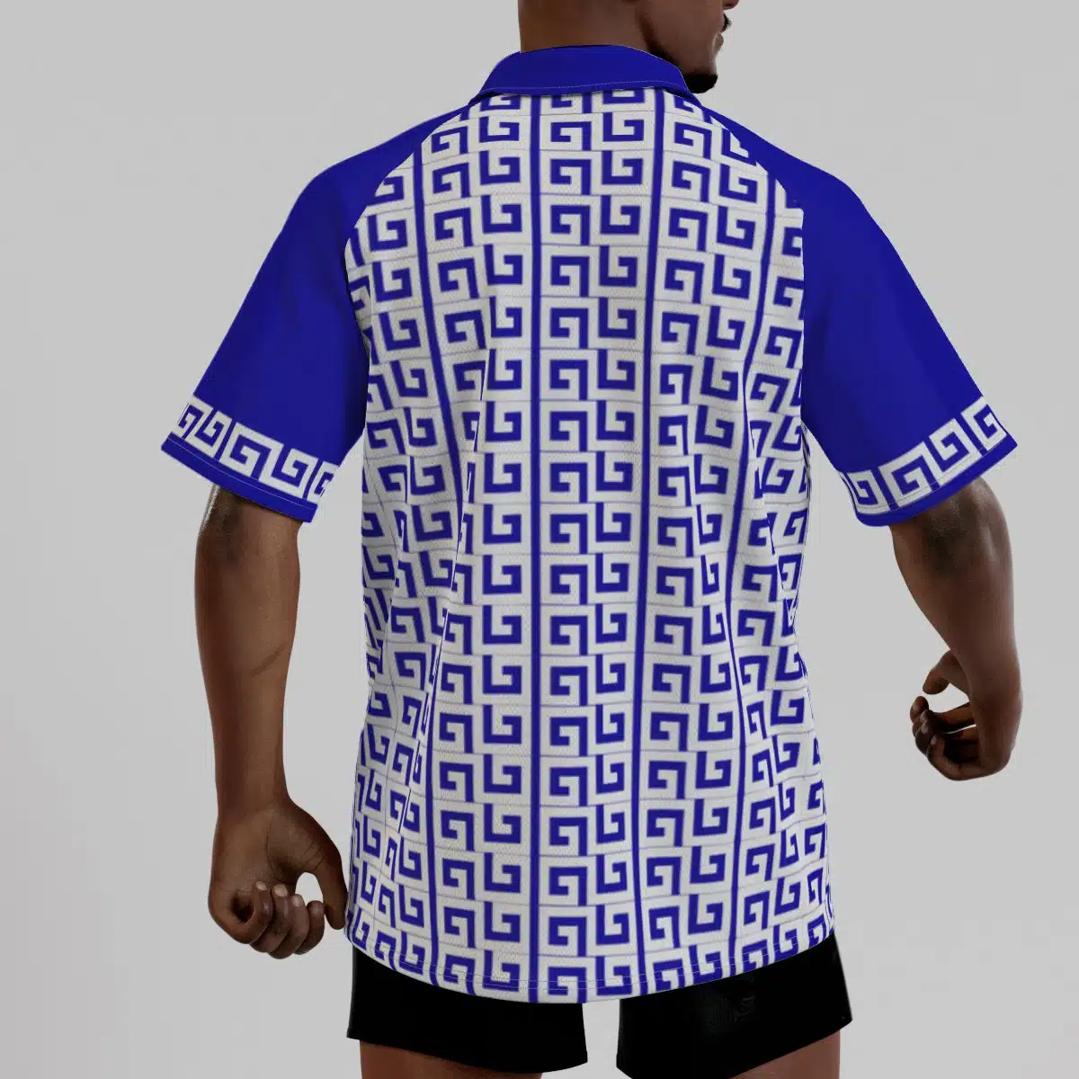 Phi Beta Sigma Short Sleeve Polo Shirt With Button Closure - Image 3