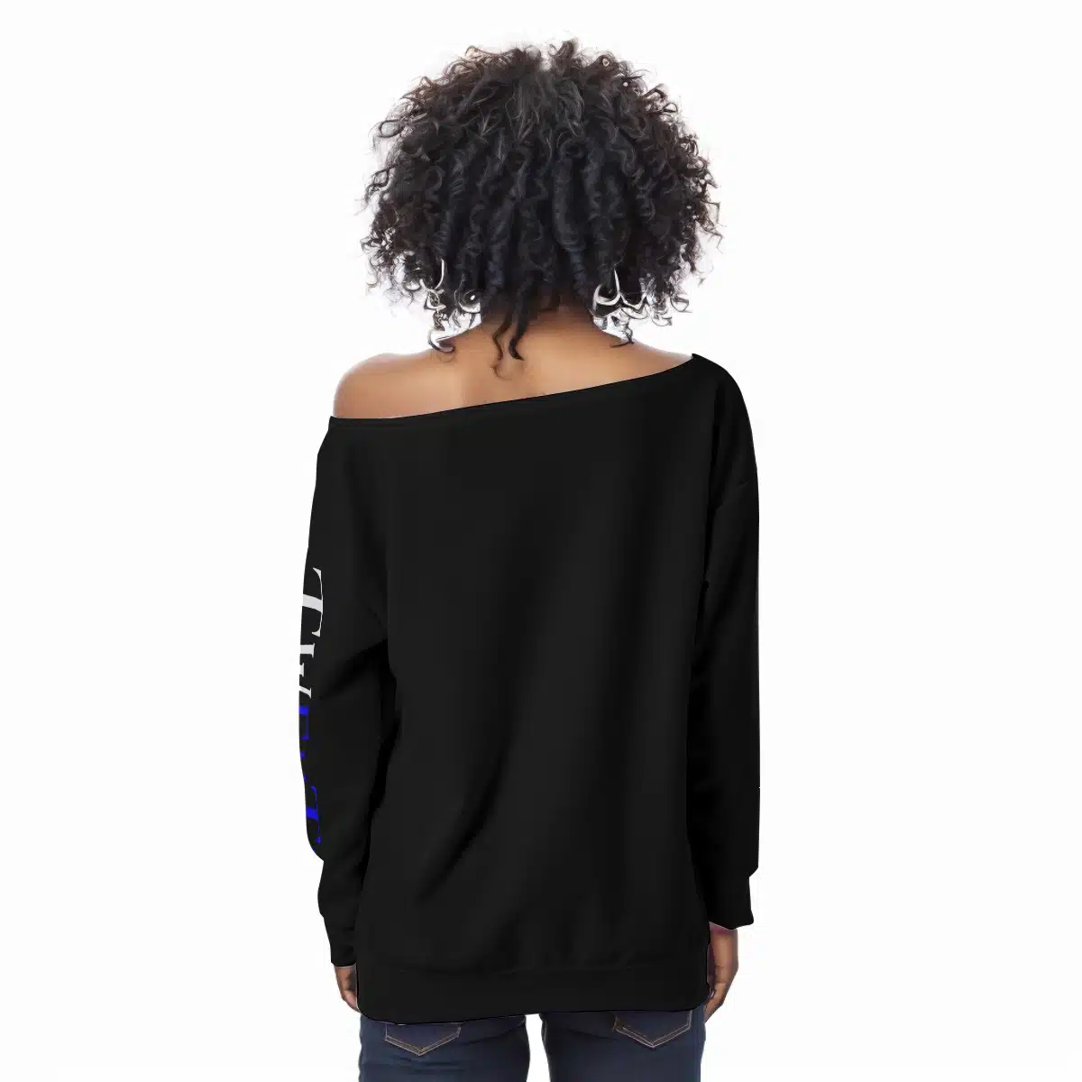 Zeta Phi Beta Classy Off-Shoulder Sweatshirt - Image 4