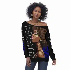Zeta Phi Beta Classy Off-Shoulder Sweatshirt