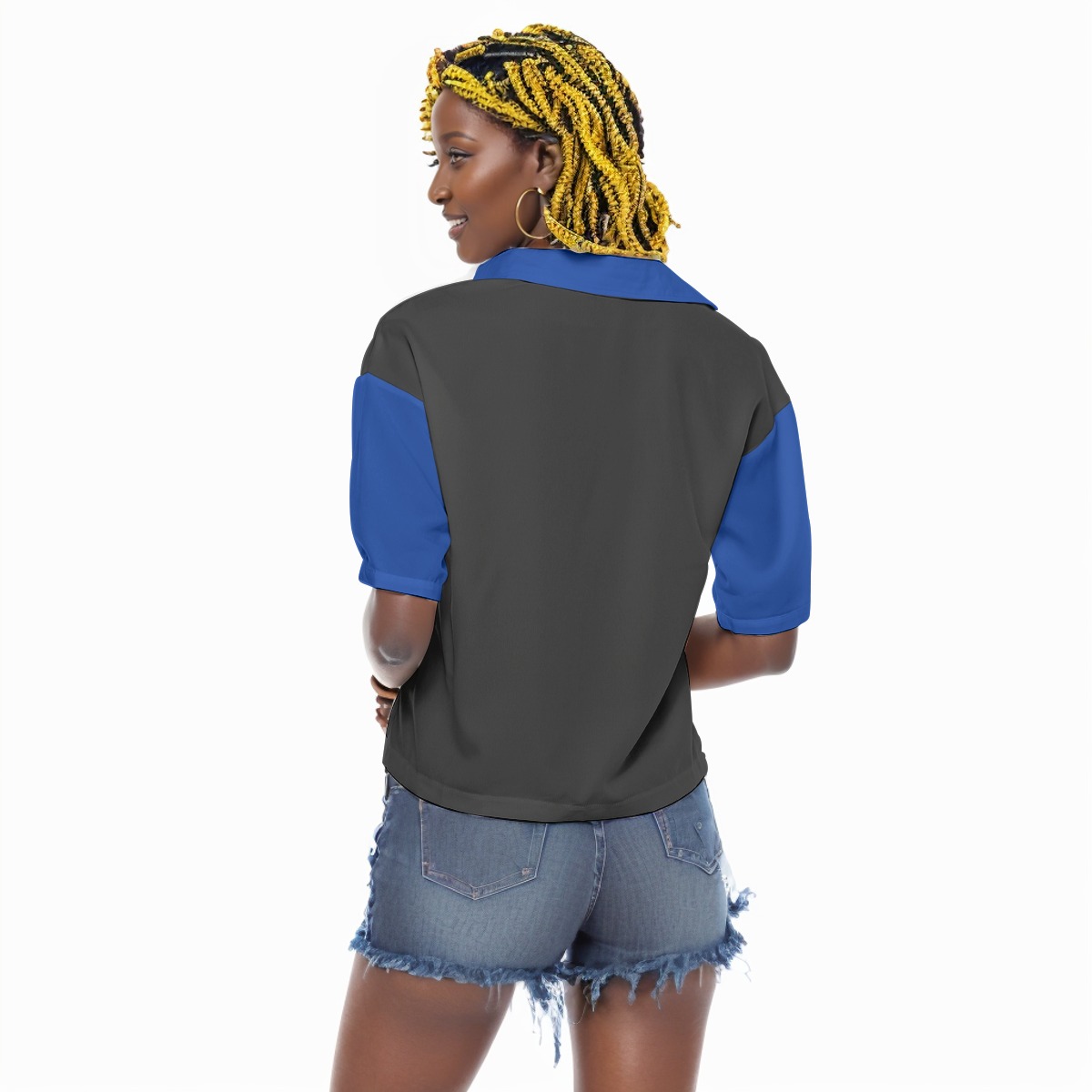 Zeta Phi Beta Overlaps Women's V-neck Shirts - Image 4