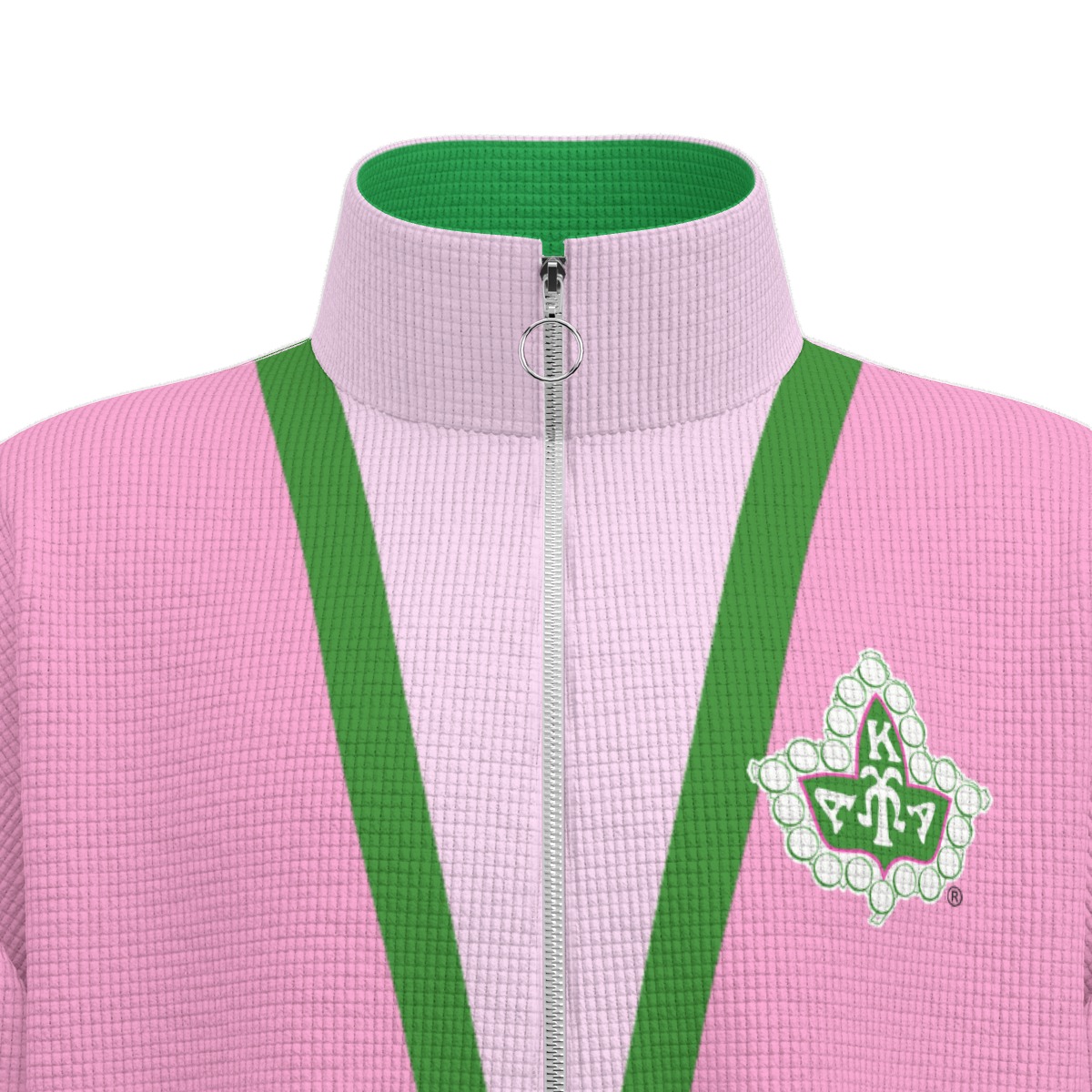 Alpha Kappa Alpha Stand Collar Zipped Jacket - Image 6
